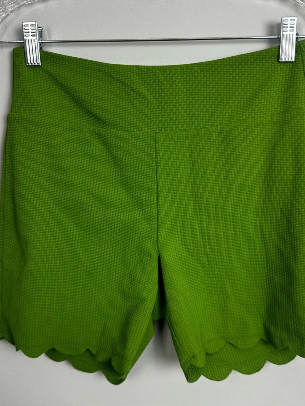 MARYSIA | Green Halter & High-Waist Ribbed Scallop Hem Shorts SET Women’s Size L